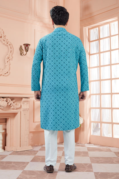 Mens Tiki Resham Kurta Set