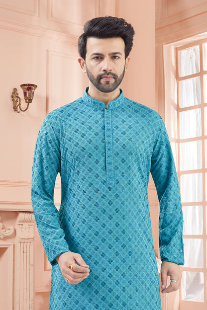 Mens Tiki Resham Kurta Set