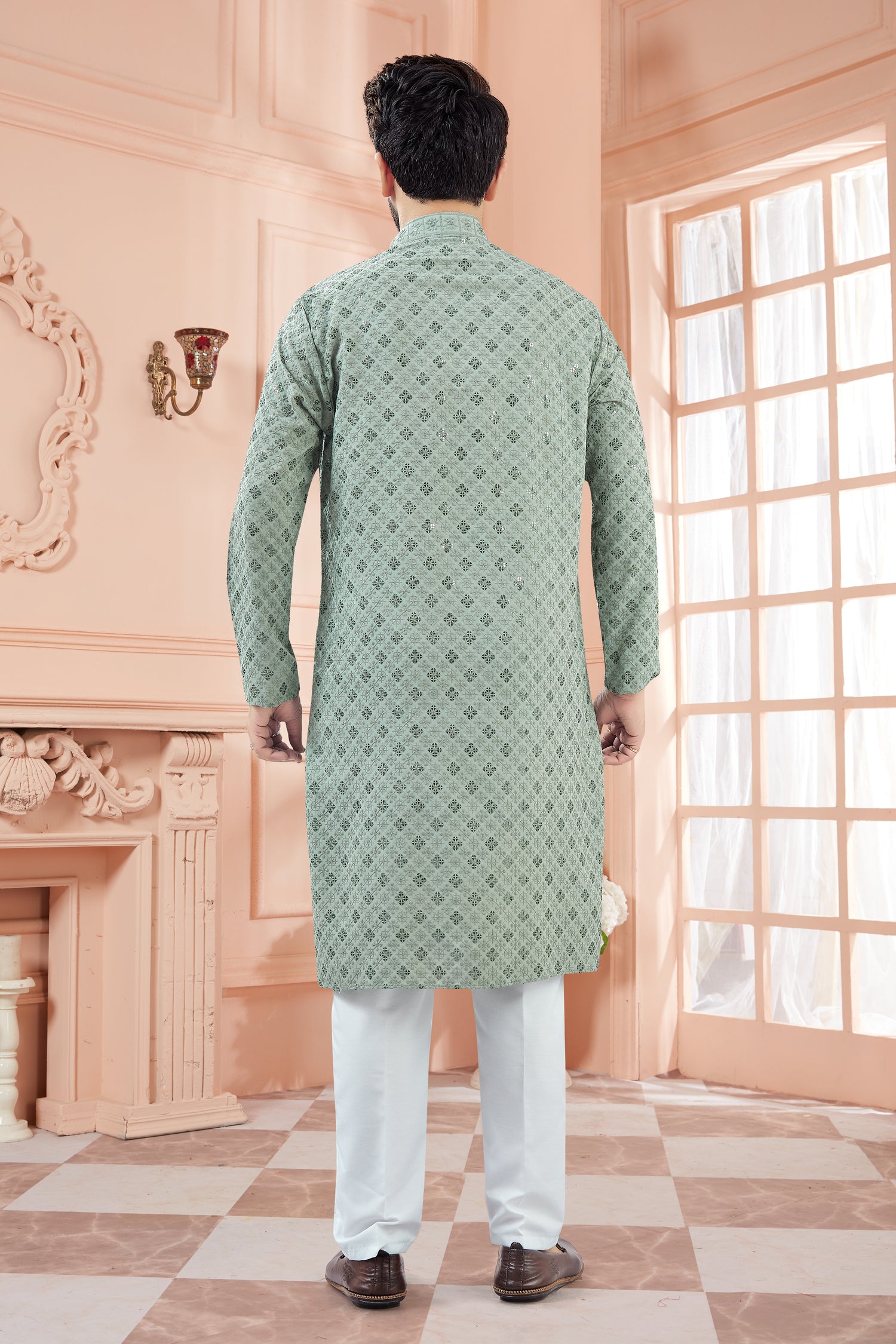 Mens Tiki Resham Kurta Set