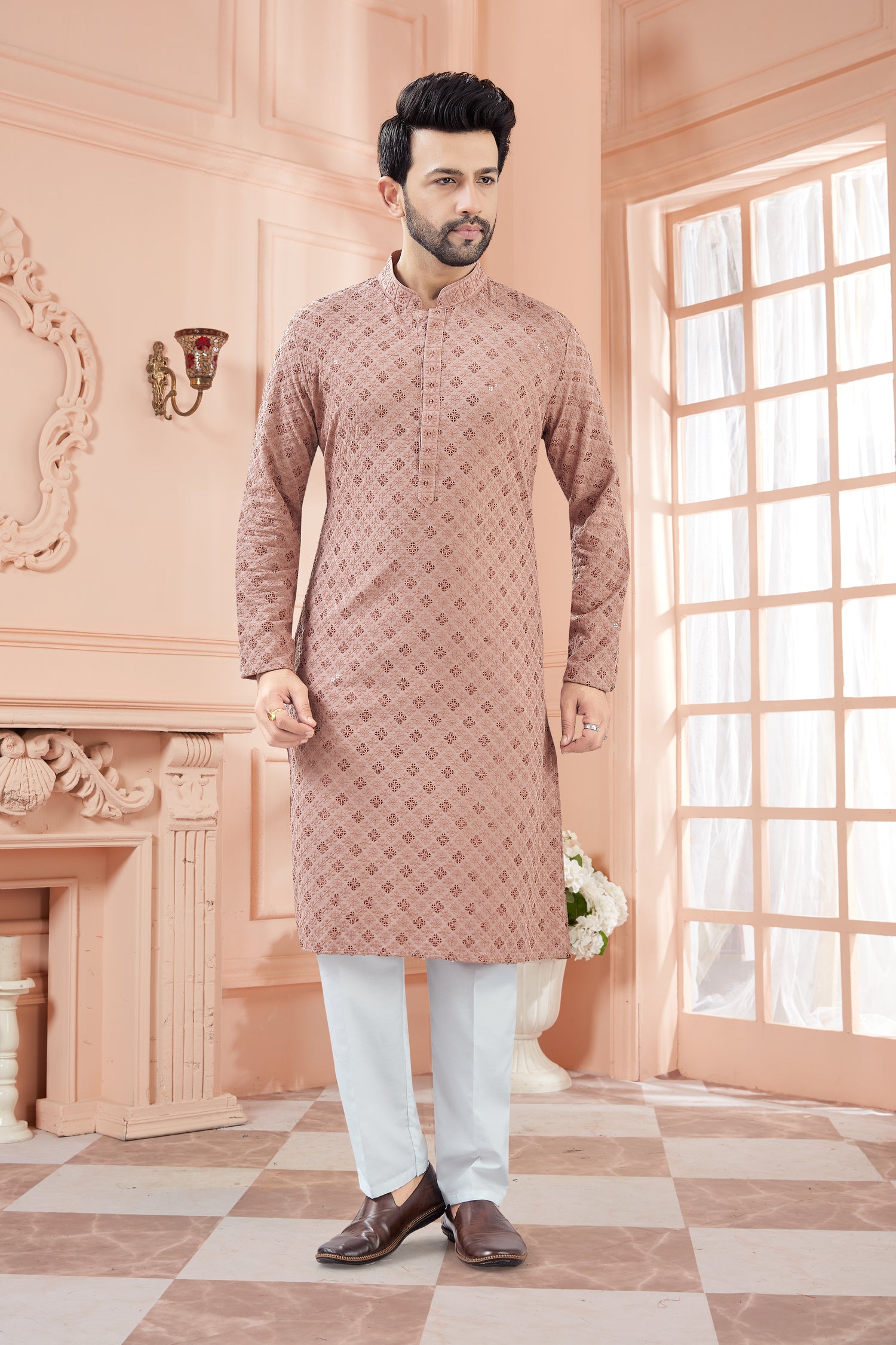 Mens Tiki Resham Kurta Set
