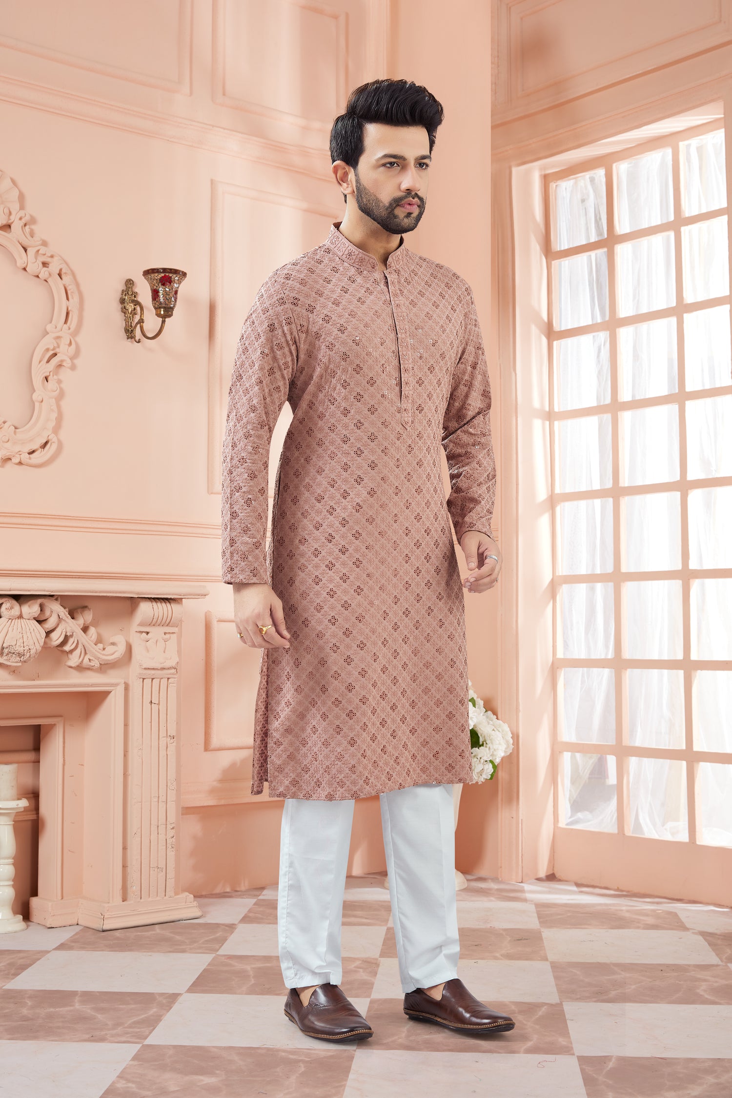 Mens Tiki Resham Kurta Set