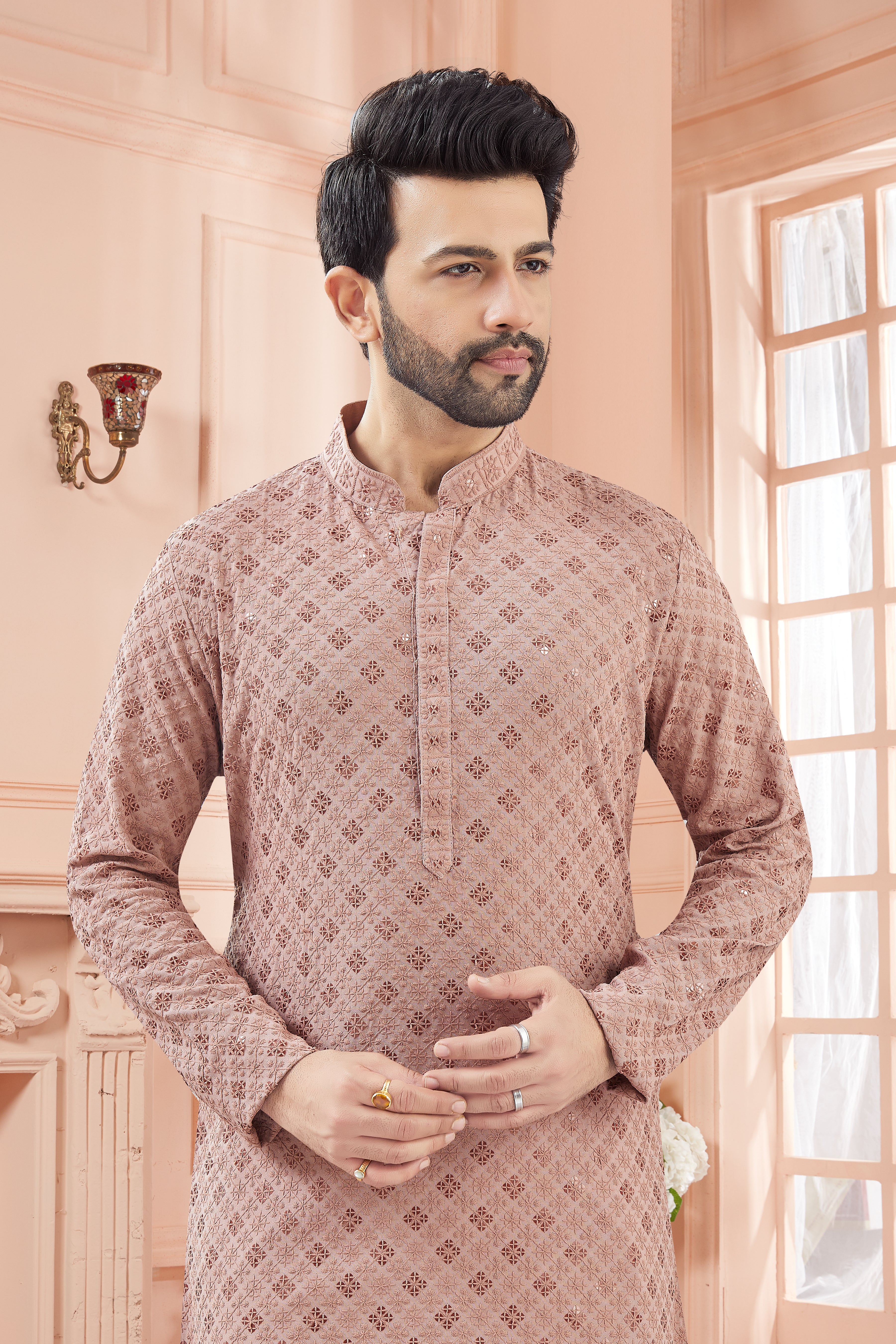 Mens Tiki Resham Kurta Set