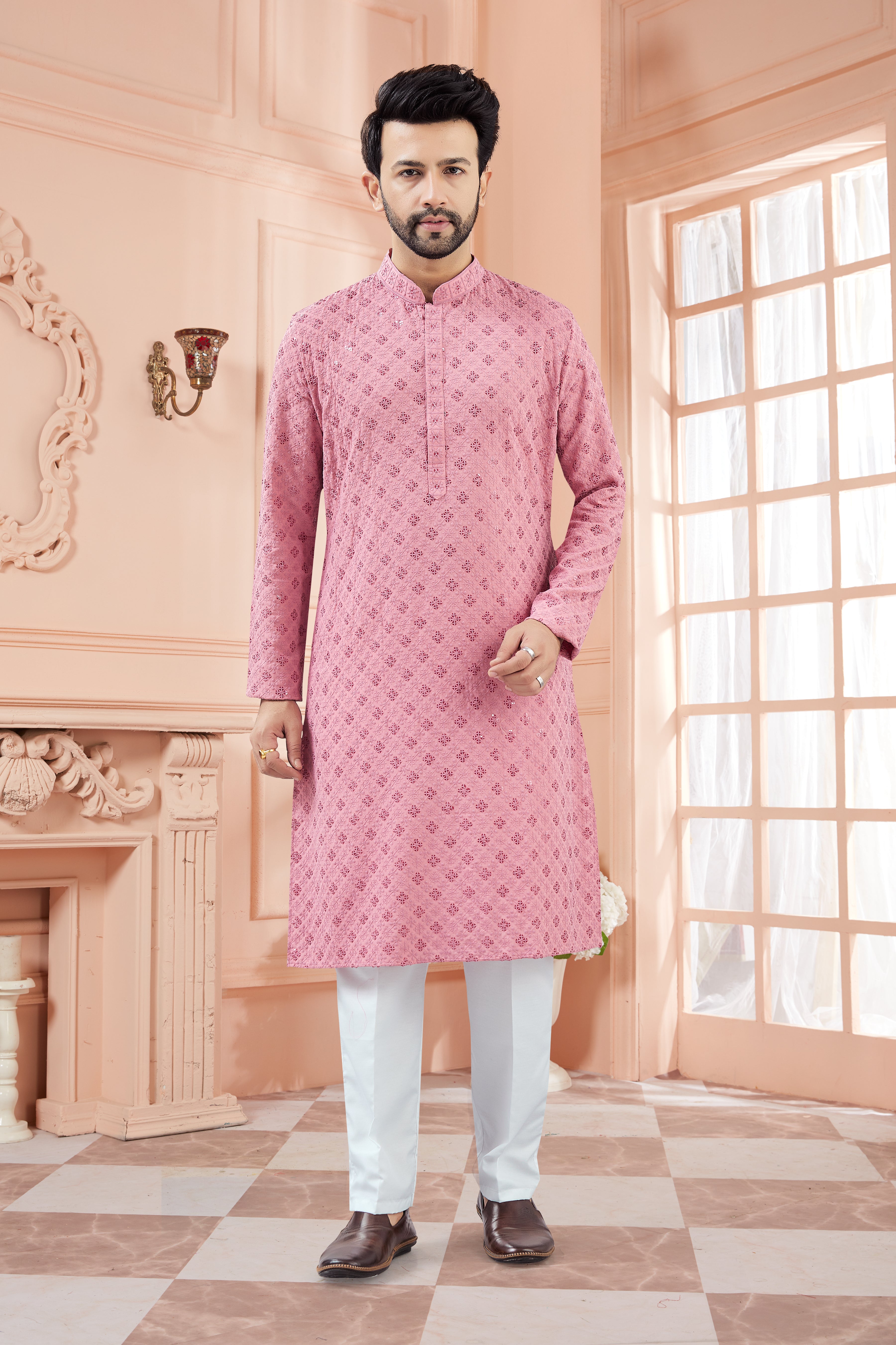 Mens Tiki Resham Kurta Set