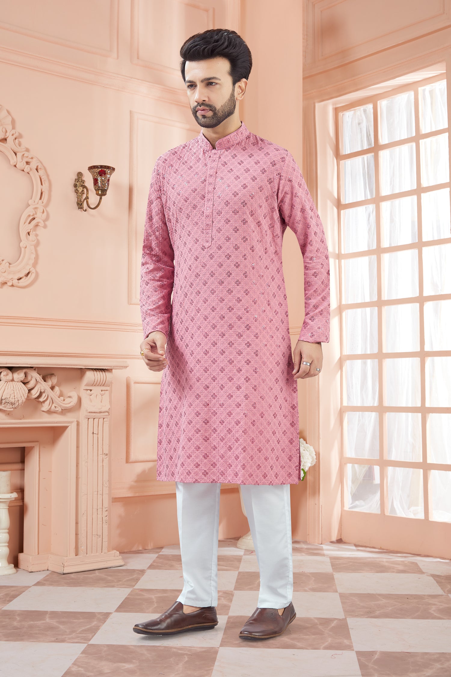 Mens Tiki Resham Kurta Set