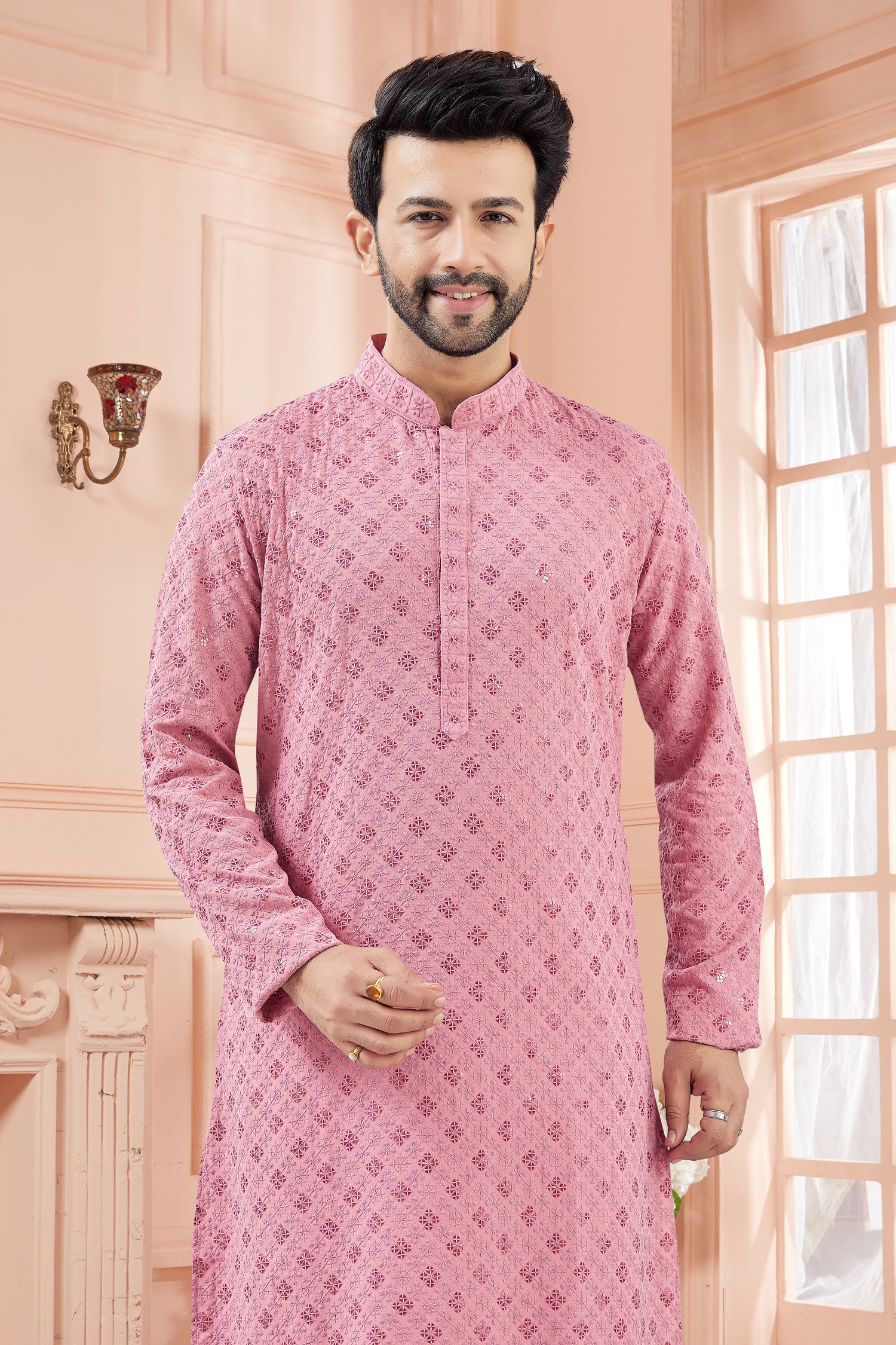 Mens Tiki Resham Kurta Set