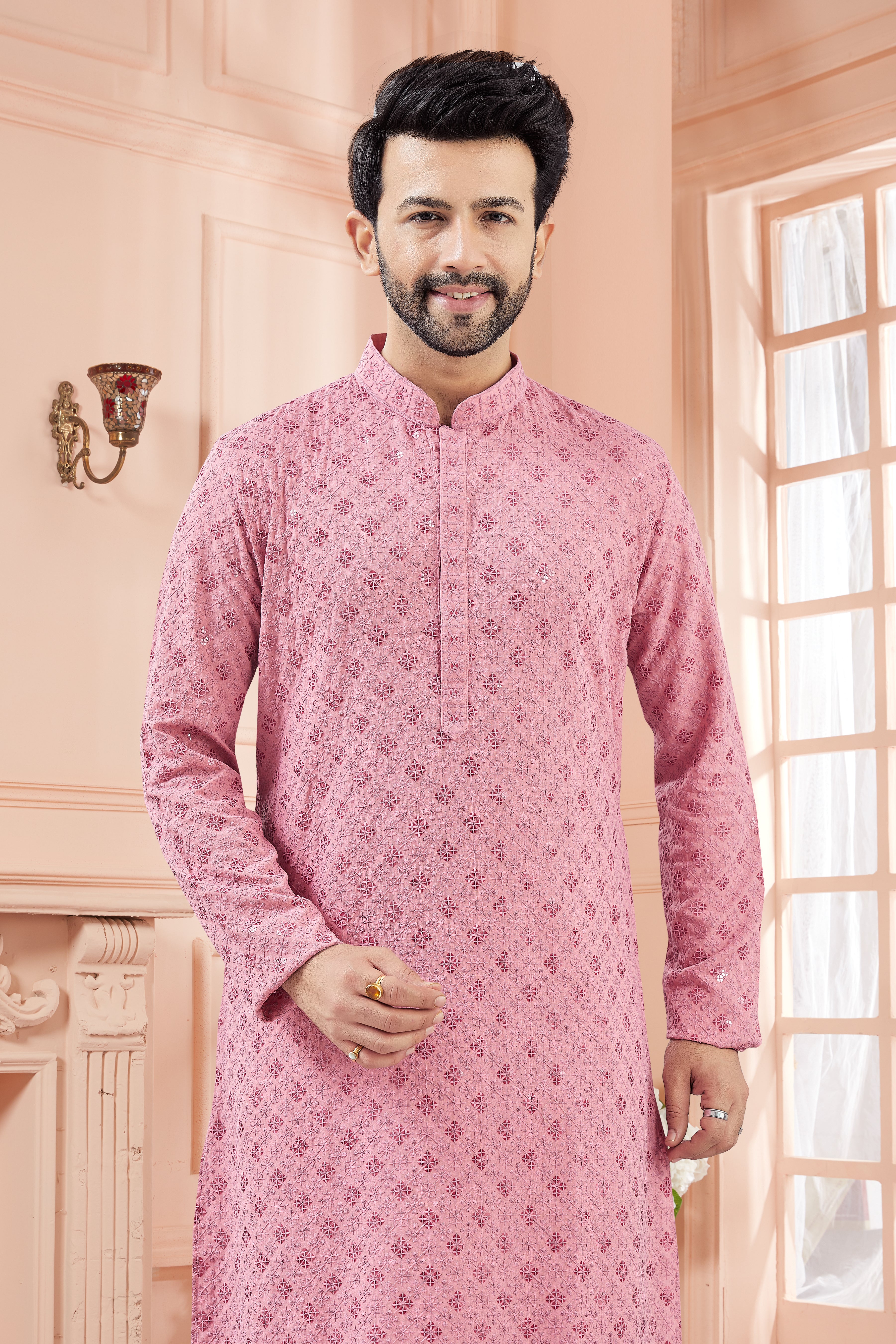 Mens Tiki Resham Kurta Set
