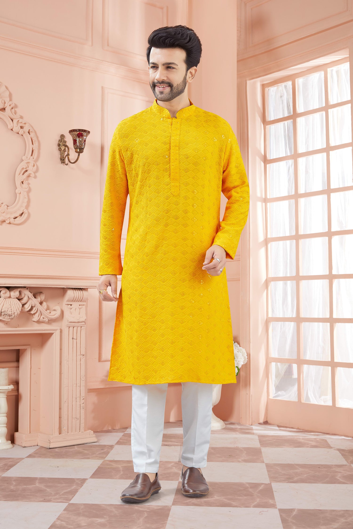 Mens Tiki Resham Kurta Set