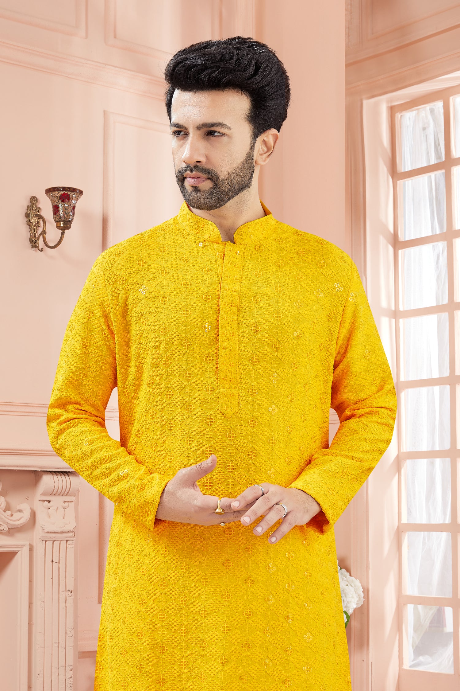 Mens Tiki Resham Kurta Set
