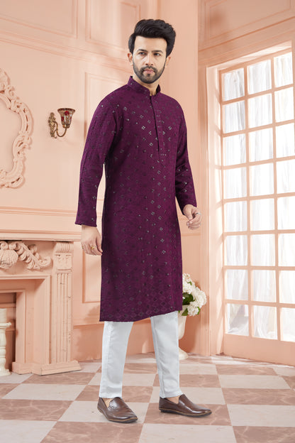 Mens Tiki Resham Kurta Set
