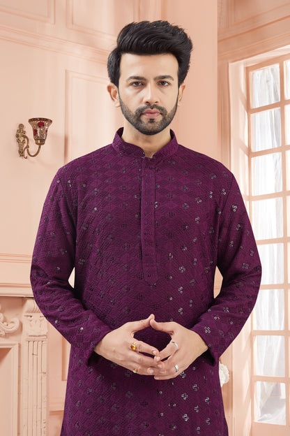 Mens Tiki Resham Kurta Set