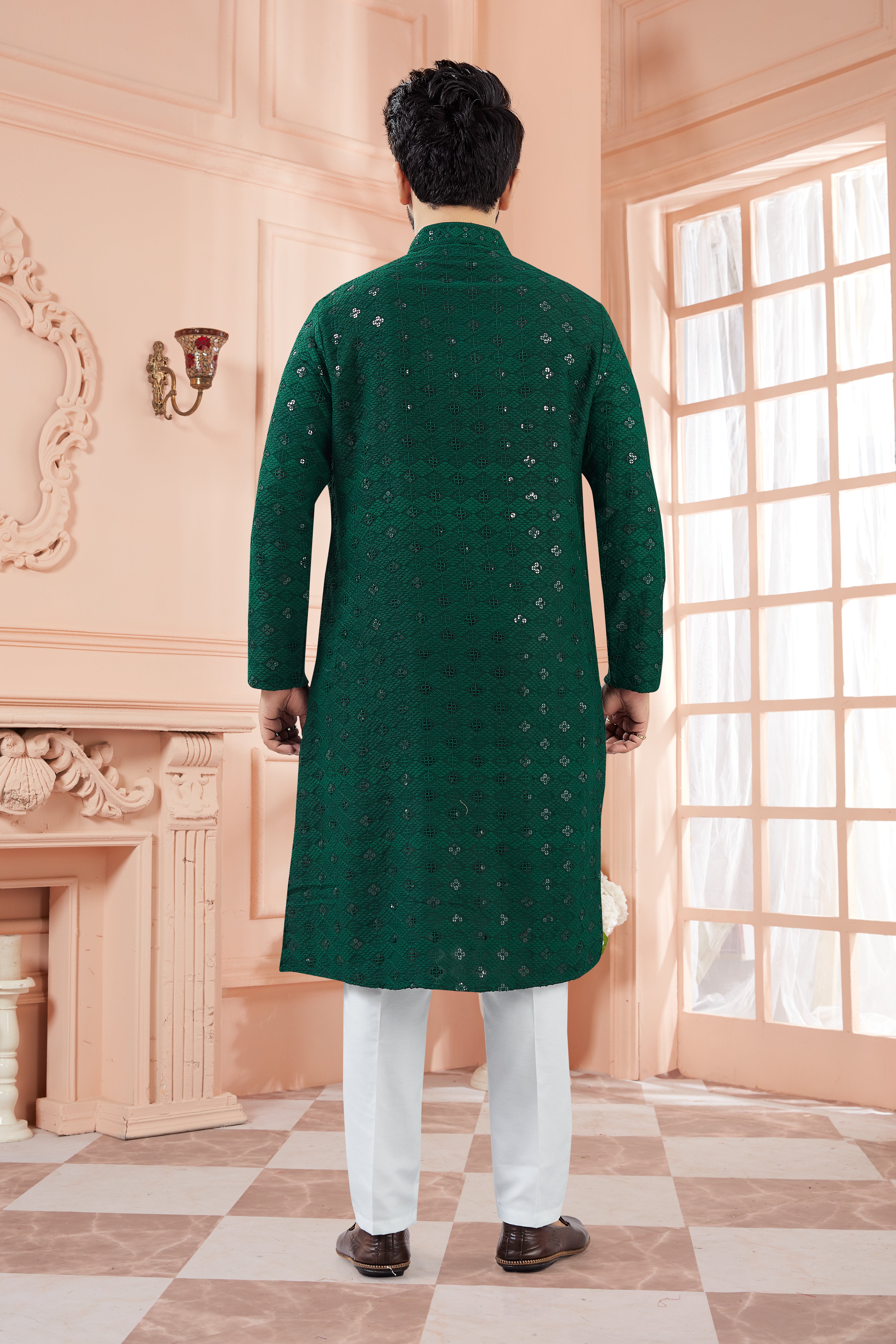 Mens Tiki Resham Kurta Set