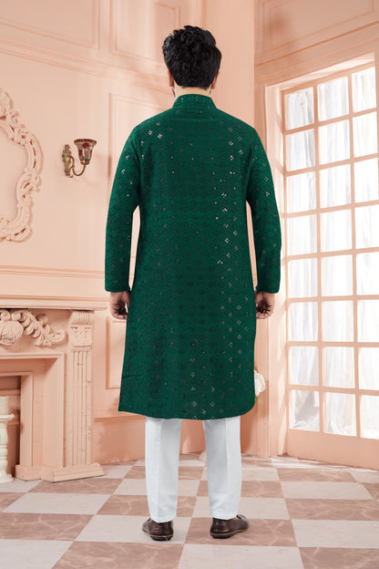 Mens Tiki Resham Kurta Set