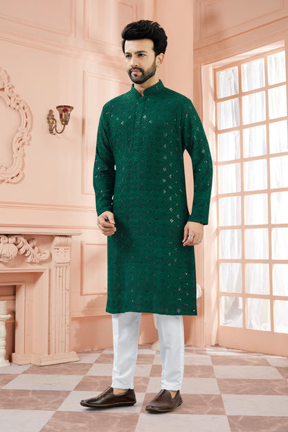 Mens Tiki Resham Kurta Set