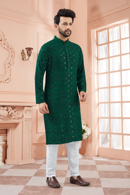 Mens Tiki Resham Kurta Set