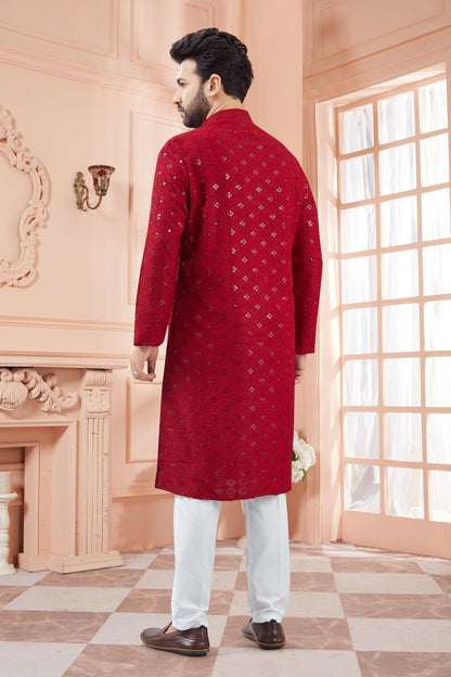 Mens Tiki Resham Kurta Set