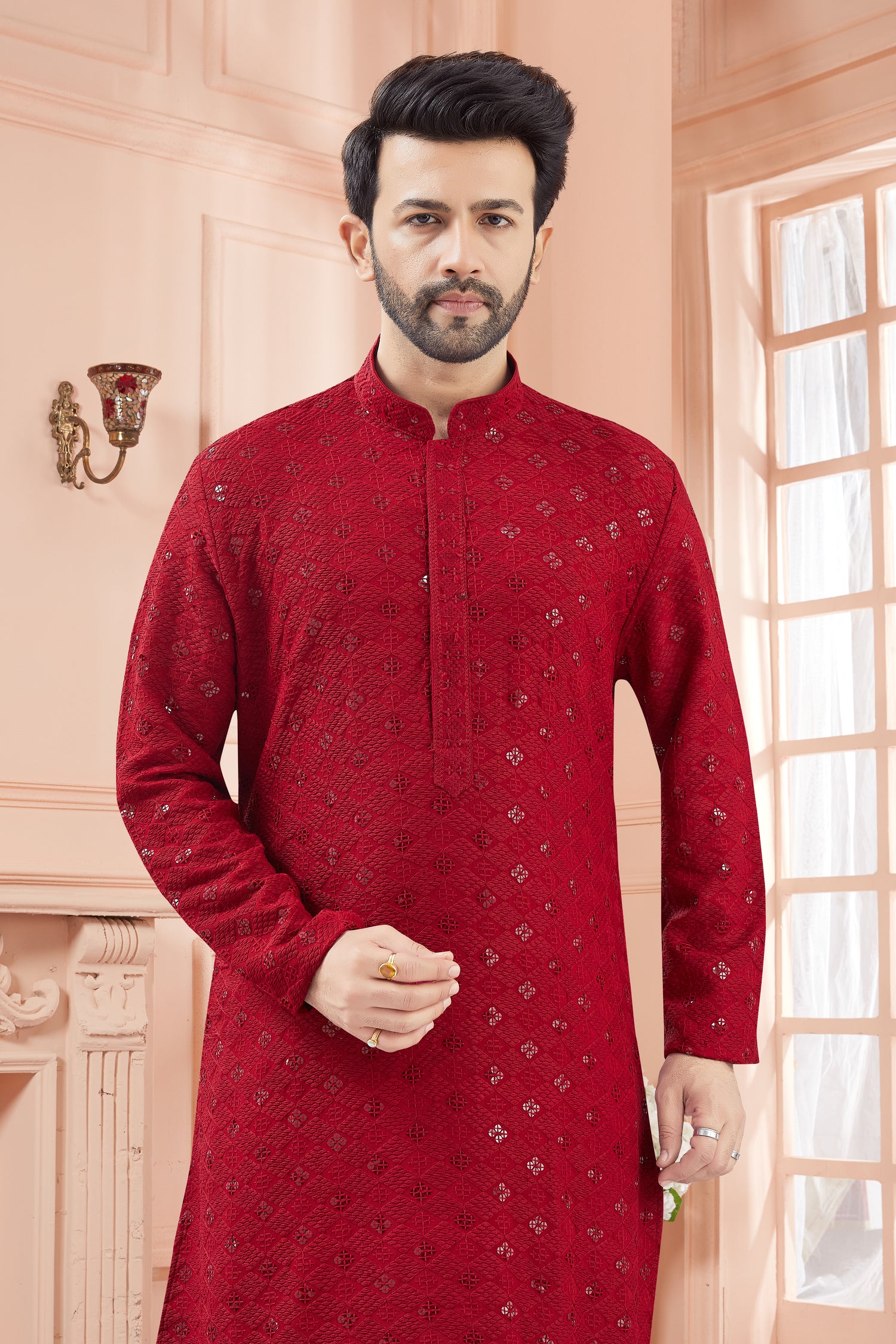 Mens Tiki Resham Kurta Set