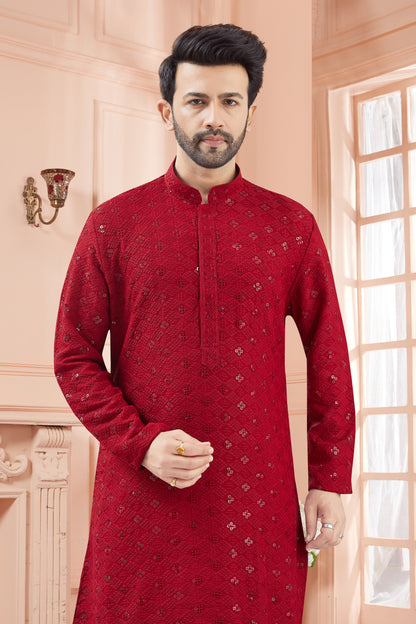 Mens Tiki Resham Kurta Set