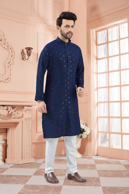 Mens Tiki Resham Kurta Set