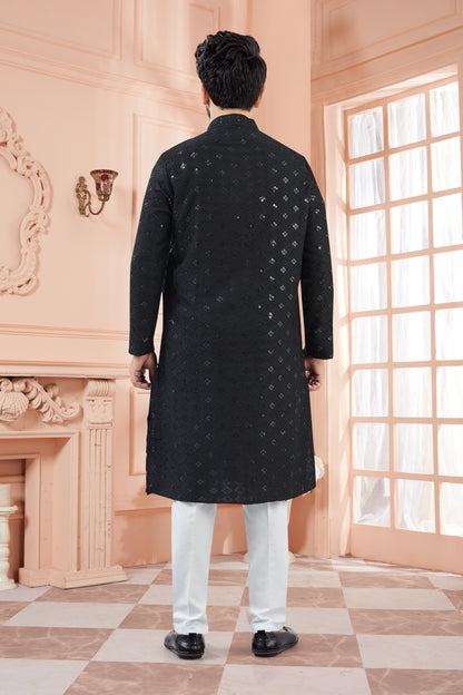 Mens Tiki Resham Kurta Set