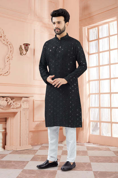 Mens Tiki Resham Kurta Set