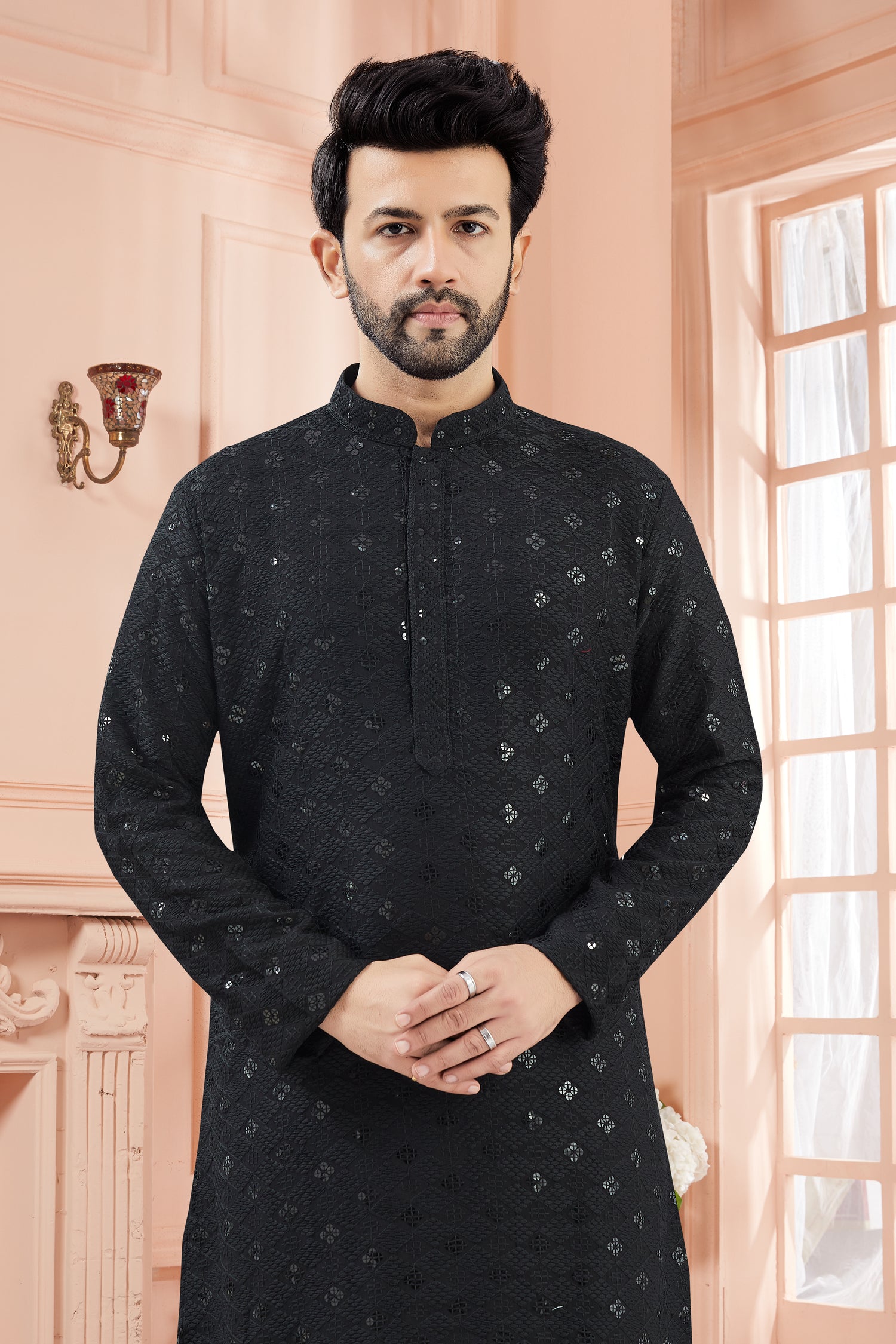 Mens Tiki Resham Kurta Set