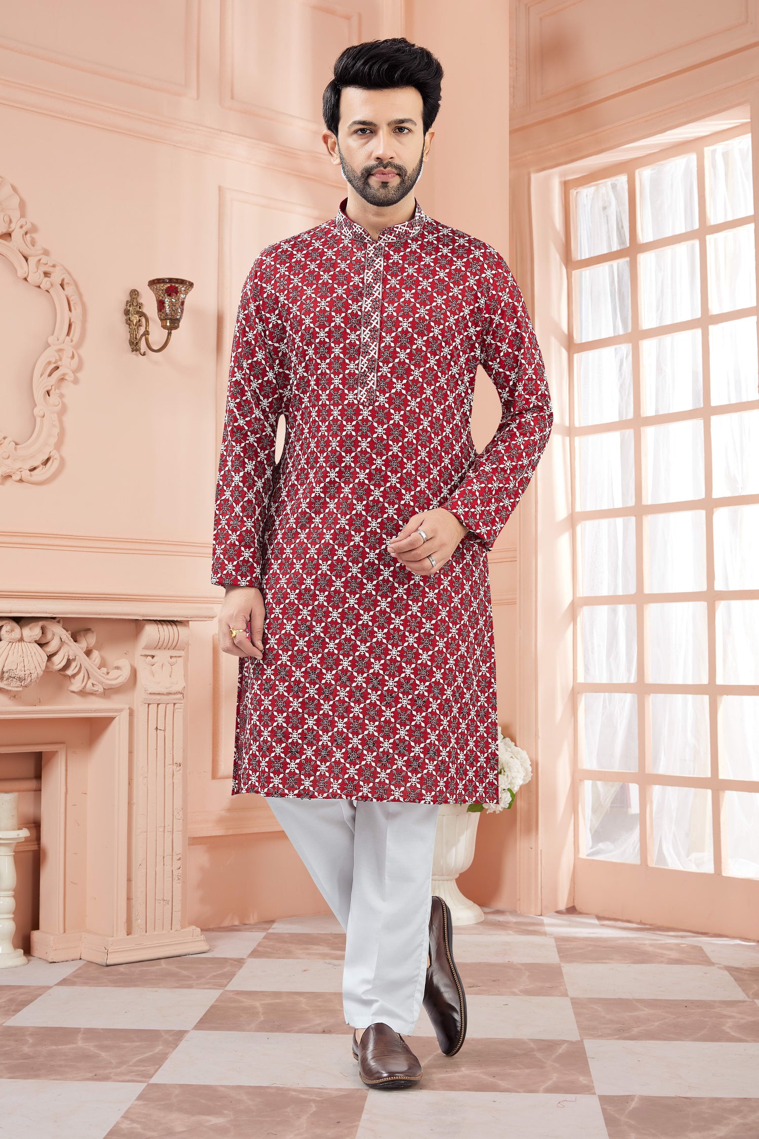Mens Tiki Resham Kurta Set
