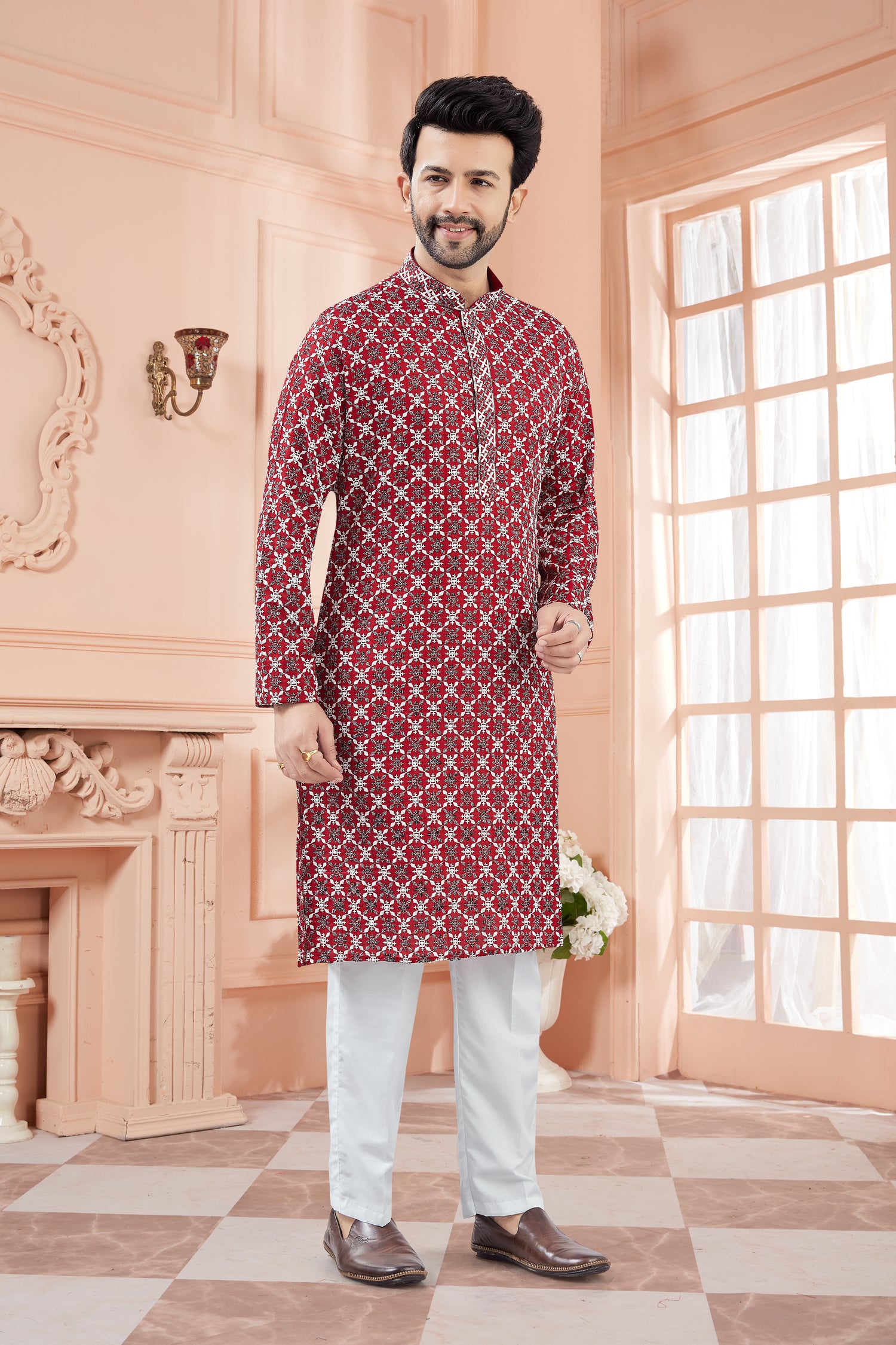 Mens Tiki Resham Kurta Set