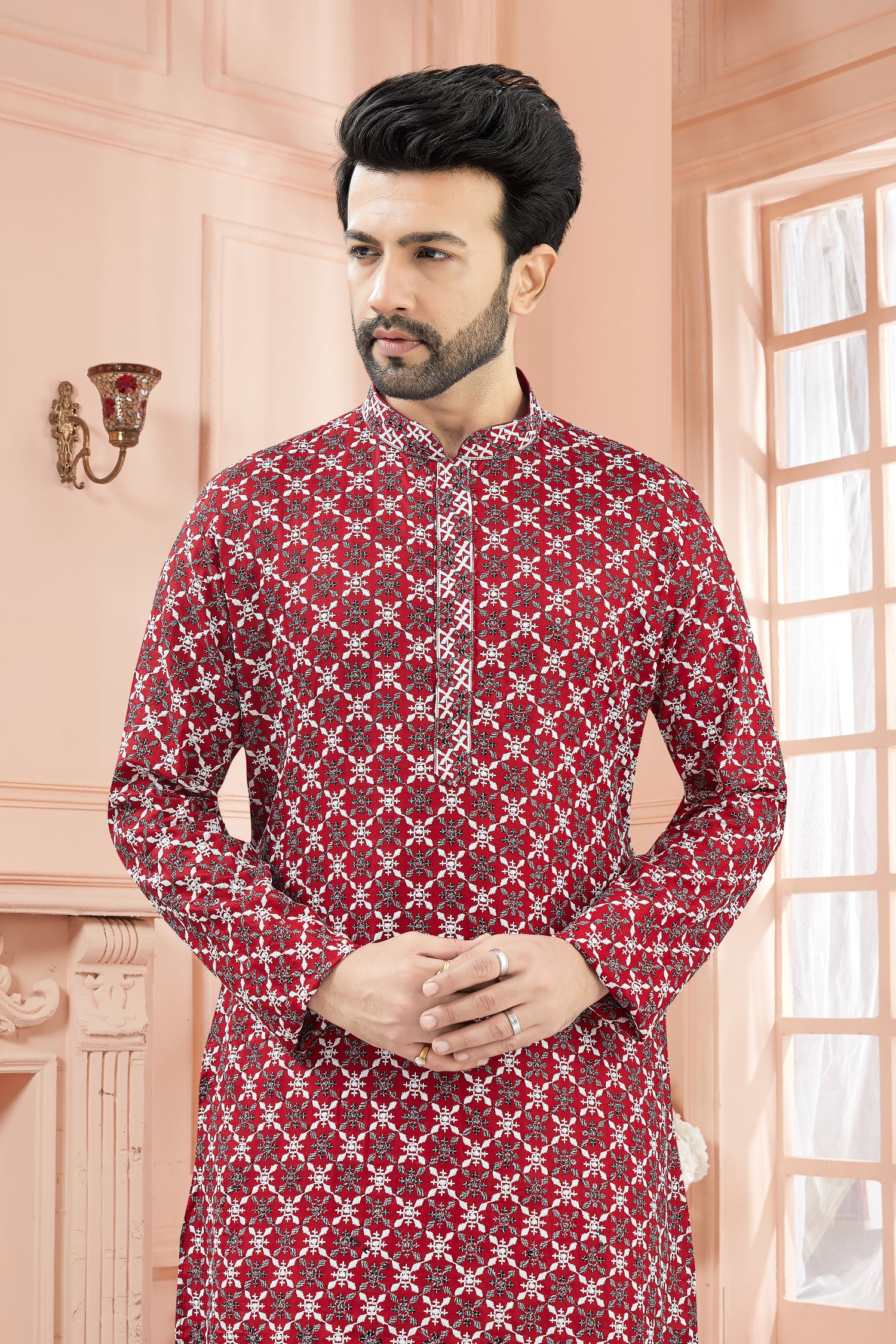 Mens Tiki Resham Kurta Set
