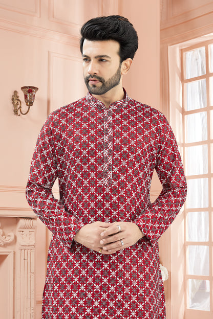 Mens Tiki Resham Kurta Set