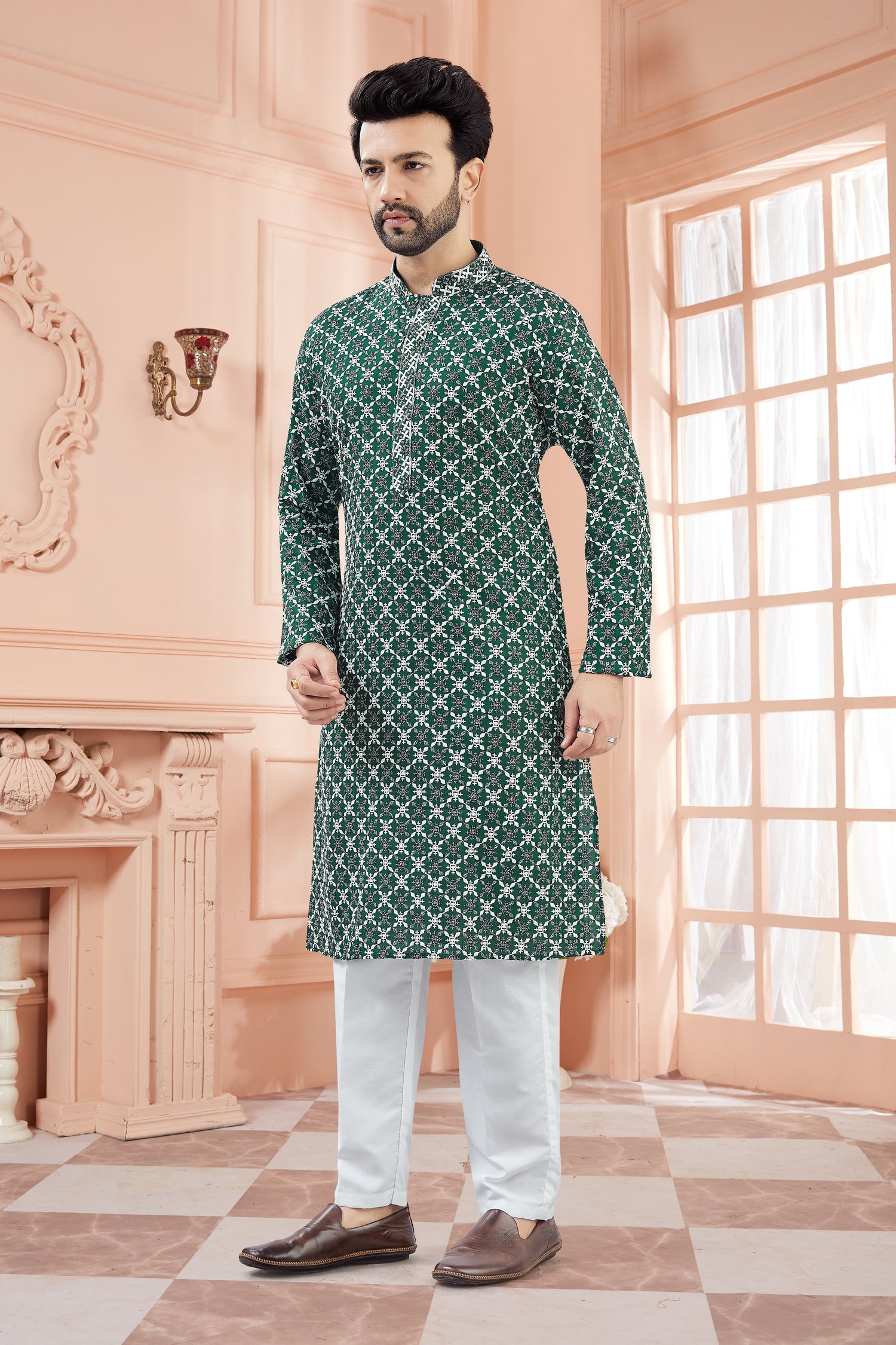 Mens Tiki Resham Kurta Set