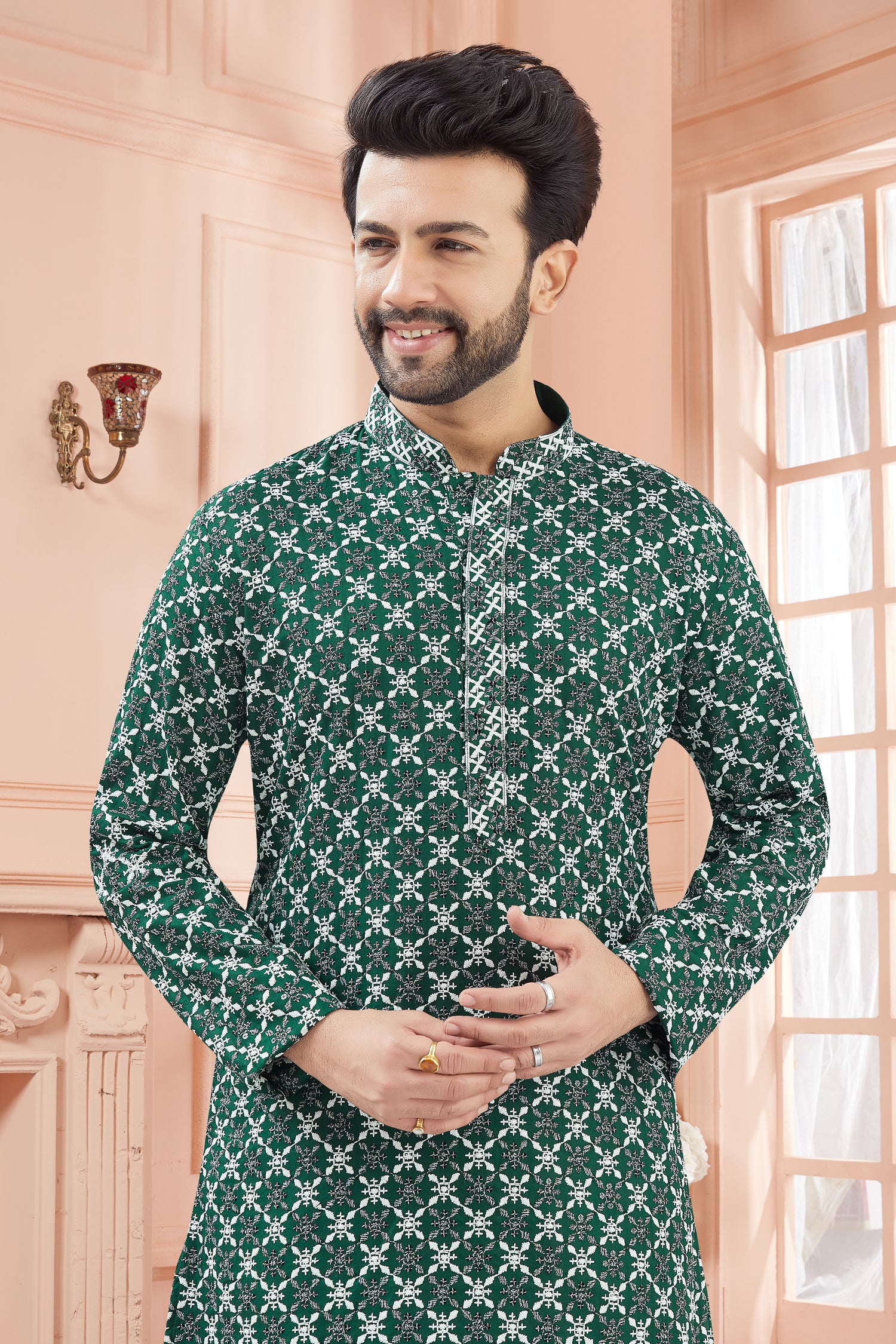 Mens Tiki Resham Kurta Set