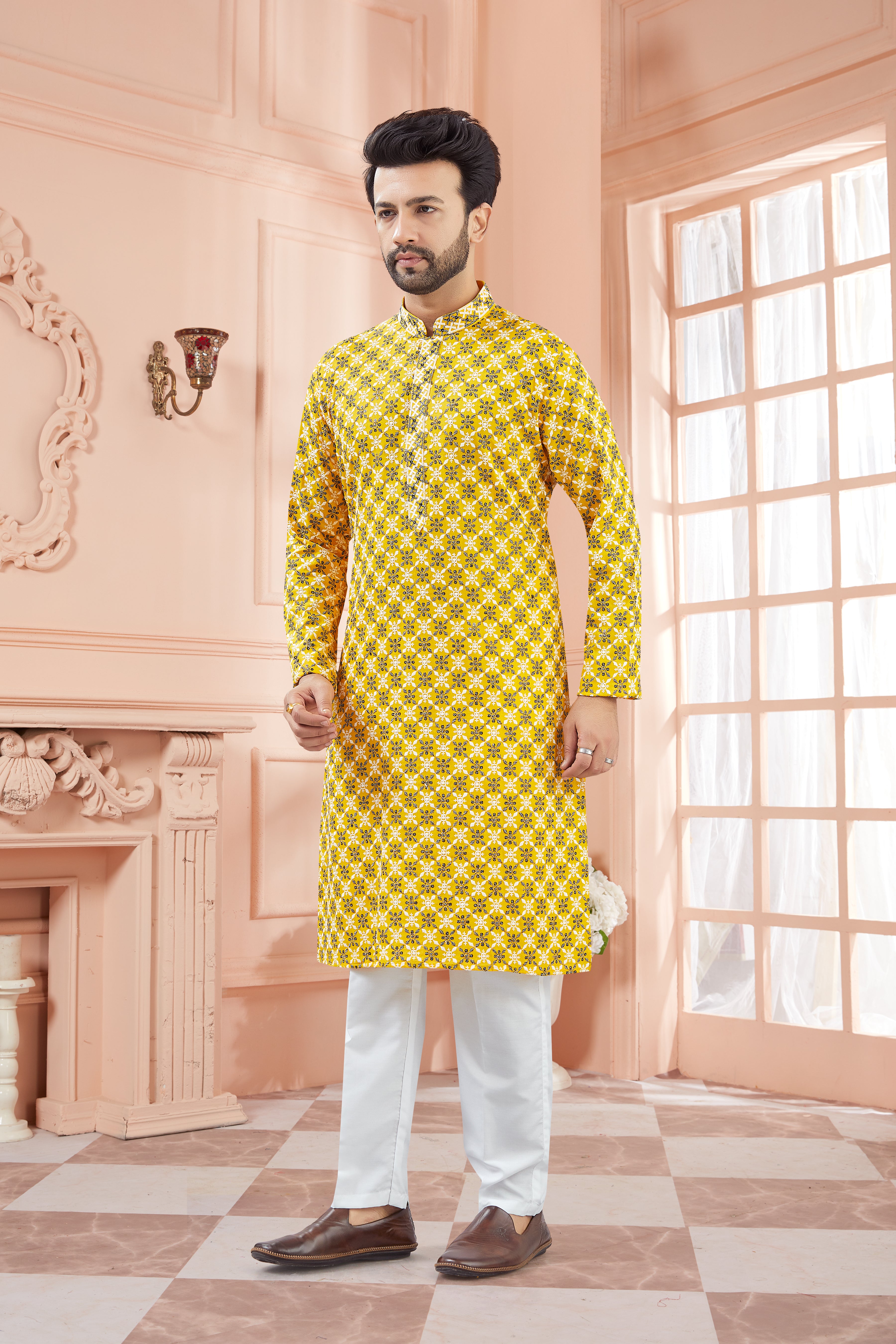 Mens Tiki Resham Kurta Set
