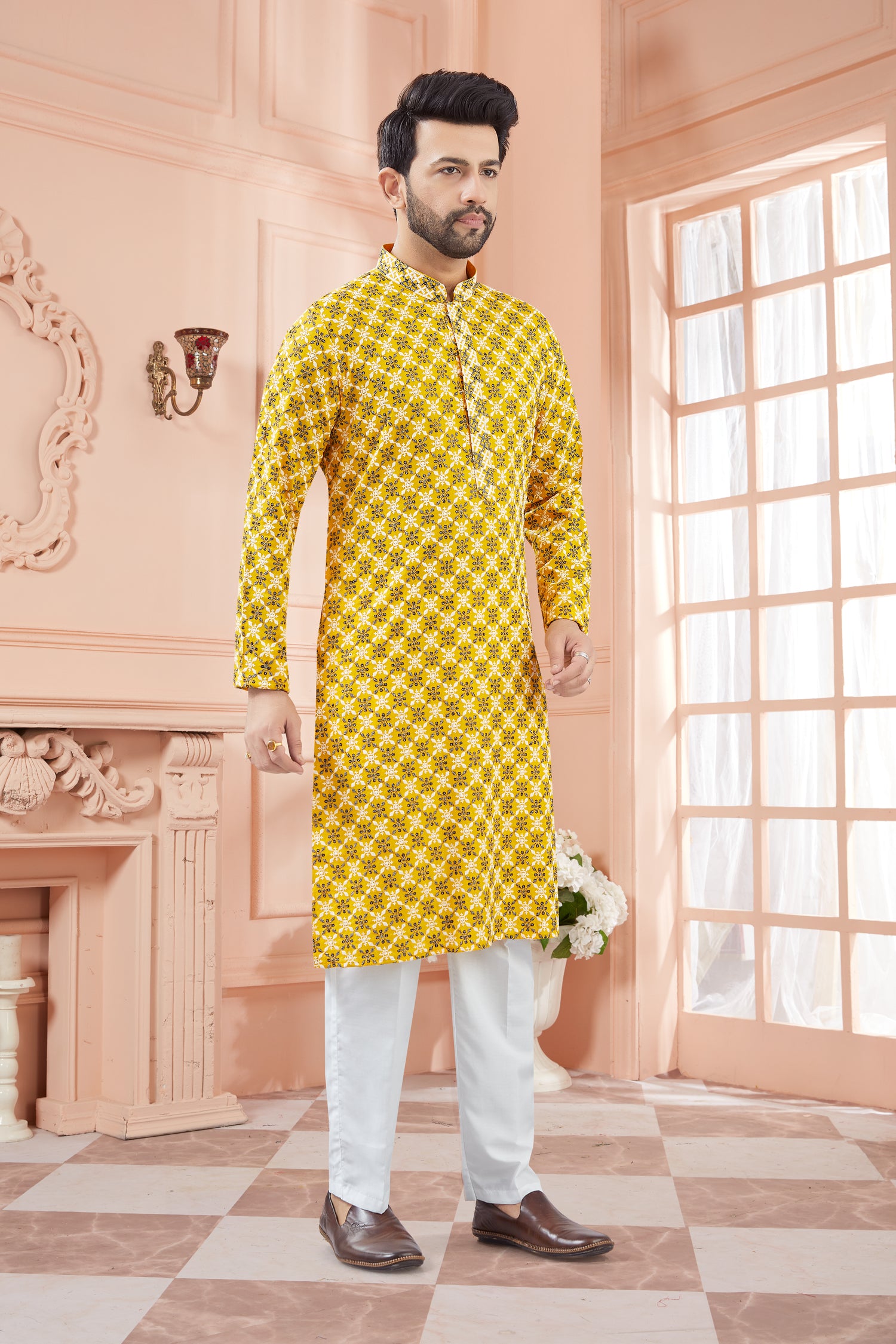 Mens Tiki Resham Kurta Set