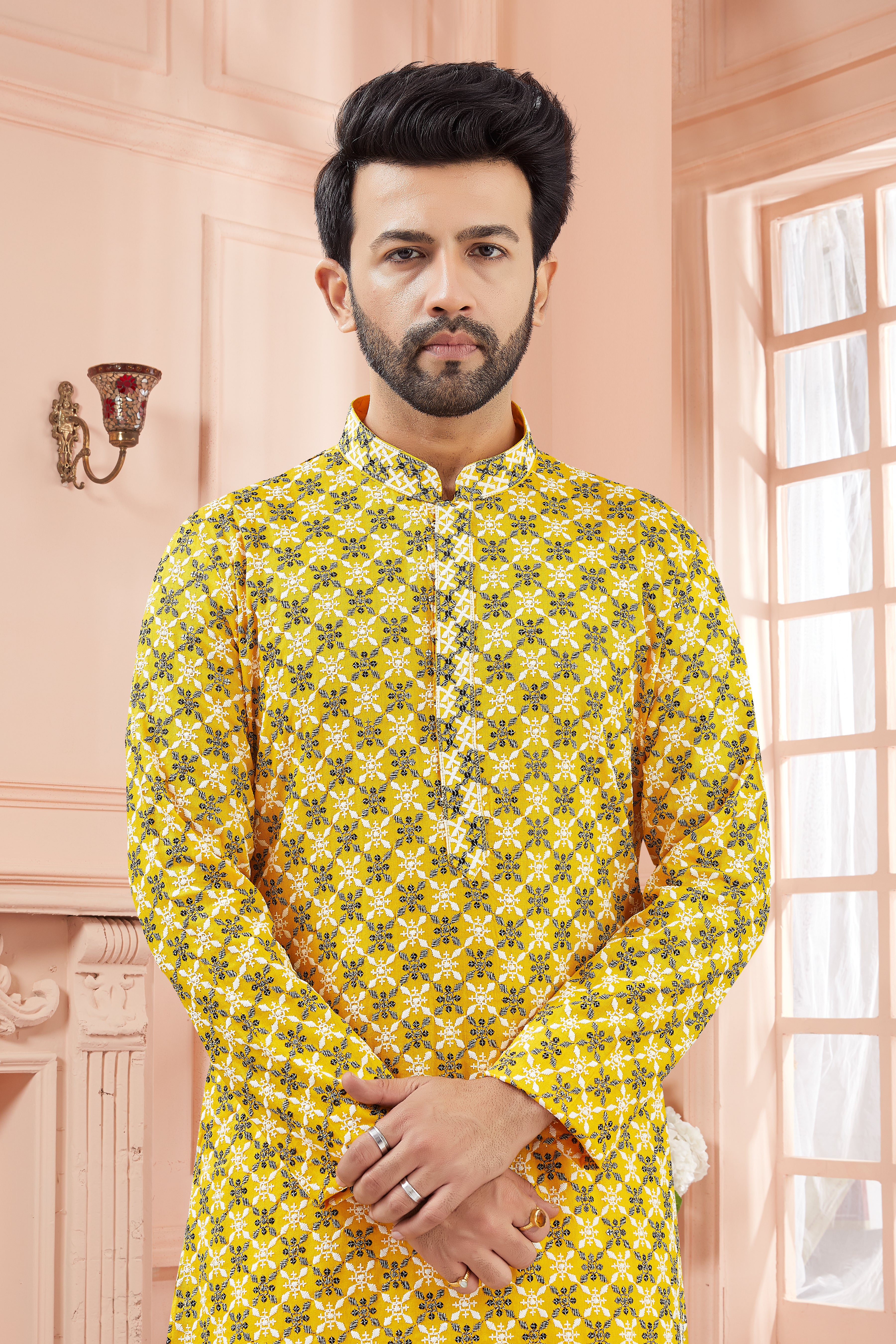Mens Tiki Resham Kurta Set