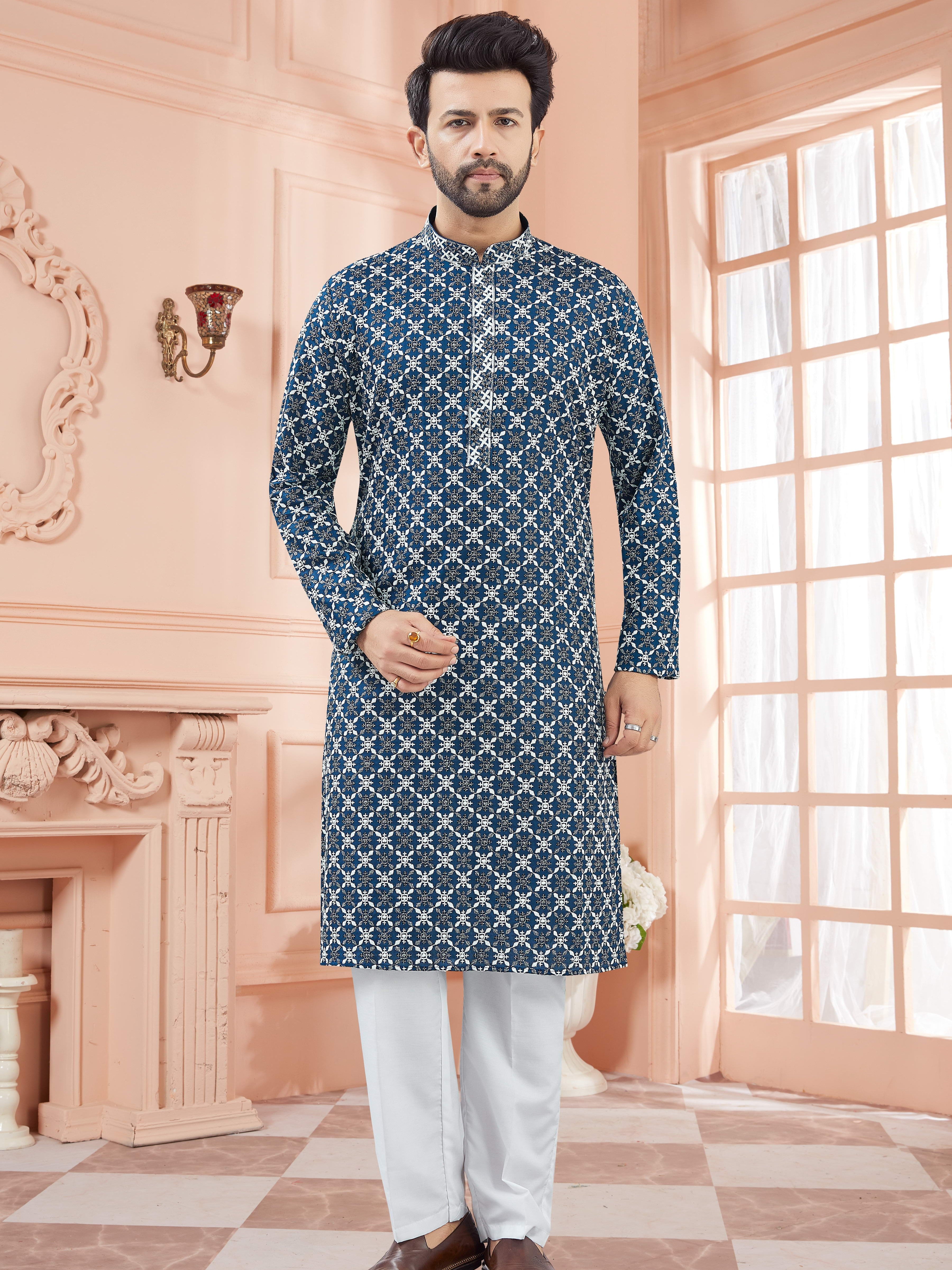 Mens Tiki Resham Kurta Set