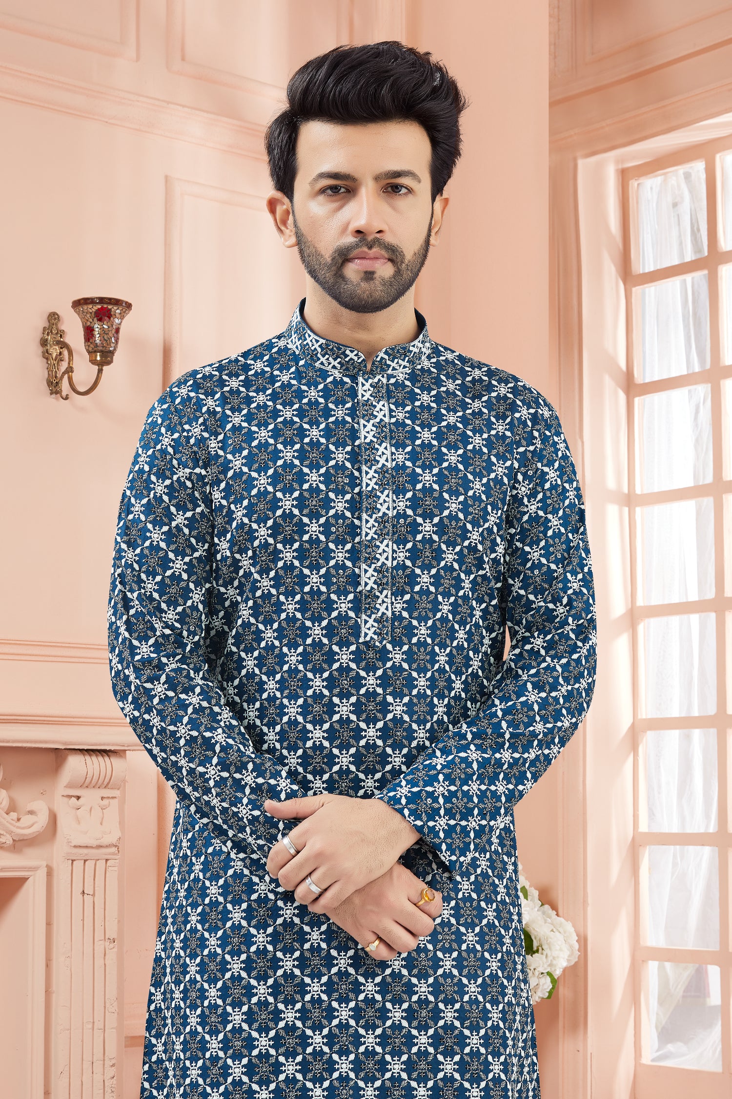 Mens Tiki Resham Kurta Set