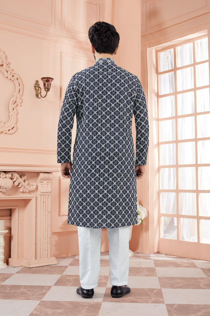 Mens Tiki Resham Kurta Set