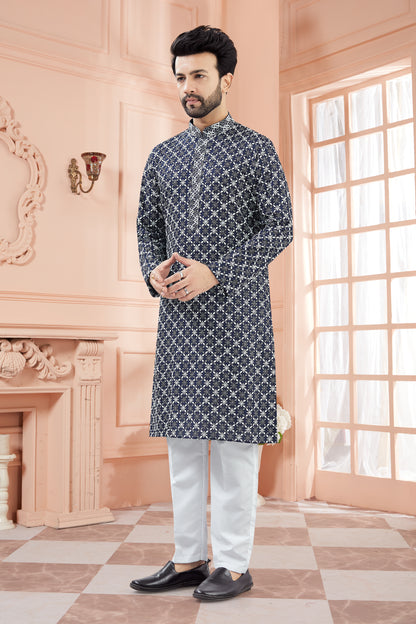 Mens Tiki Resham Kurta Set