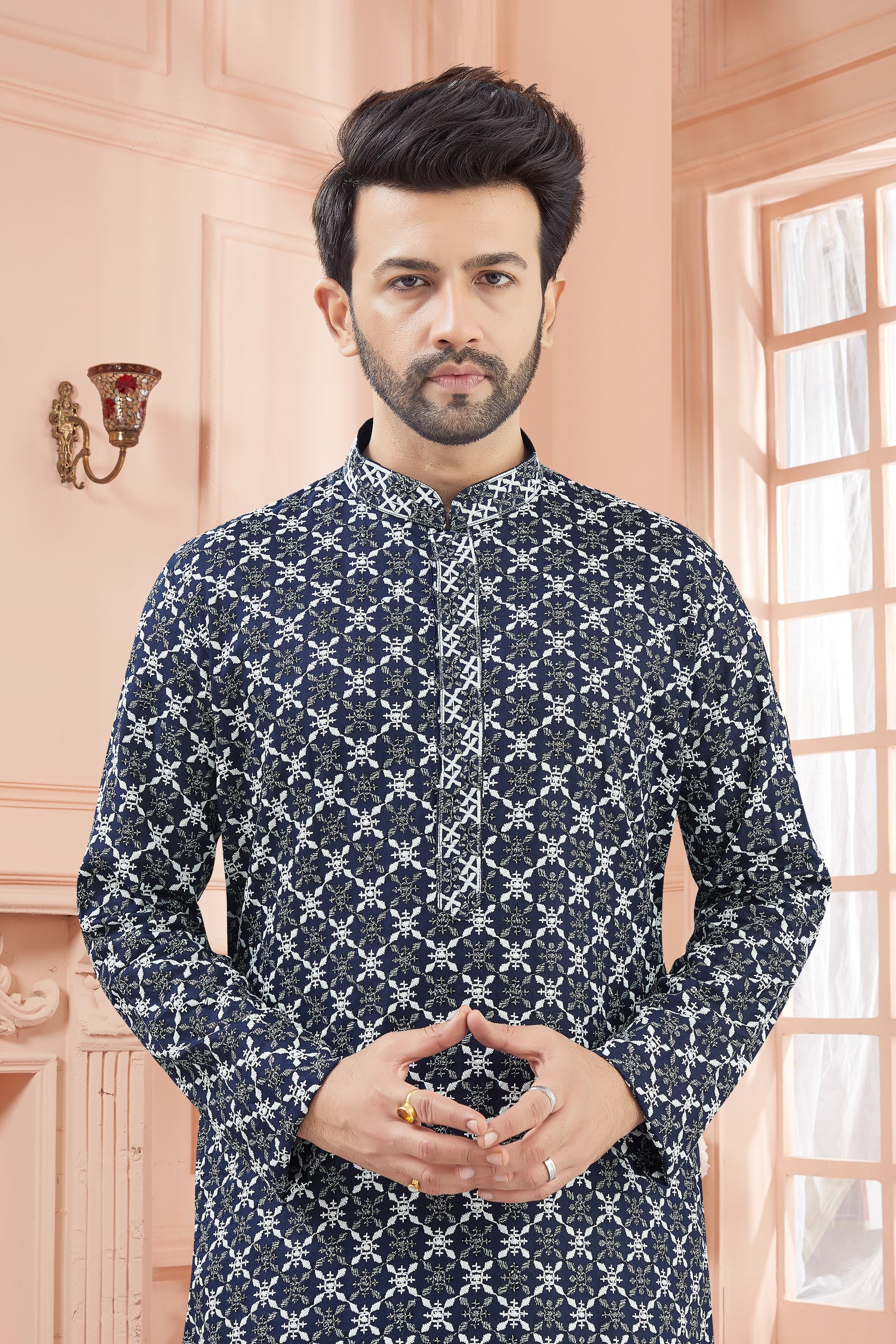 Mens Tiki Resham Kurta Set