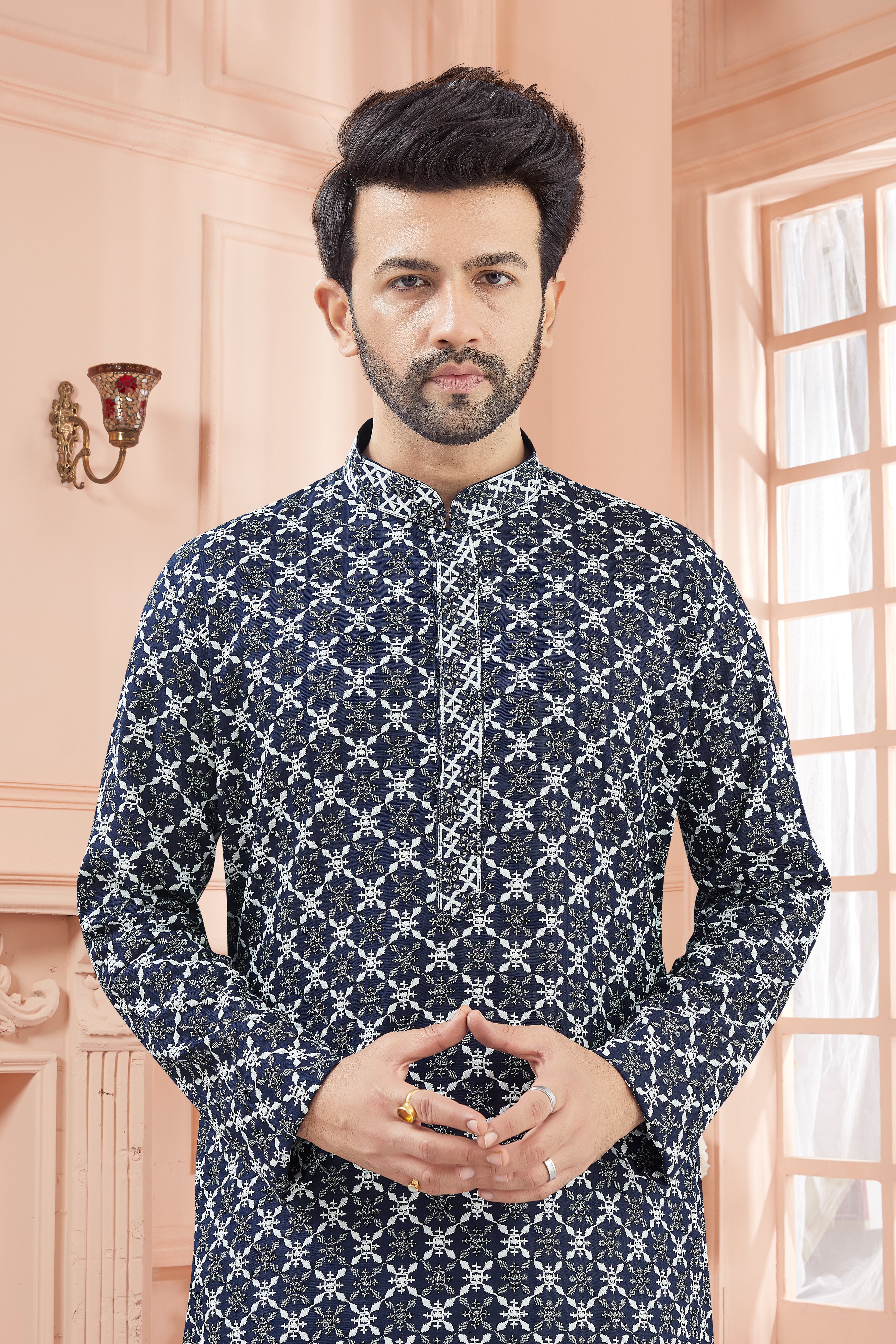 Mens Tiki Resham Kurta Set