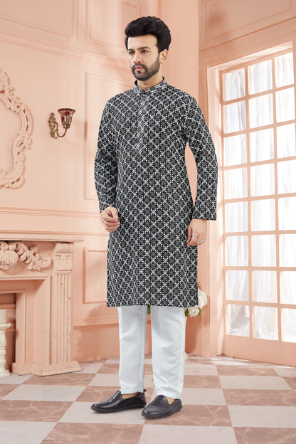 Mens Tiki Resham Kurta Set