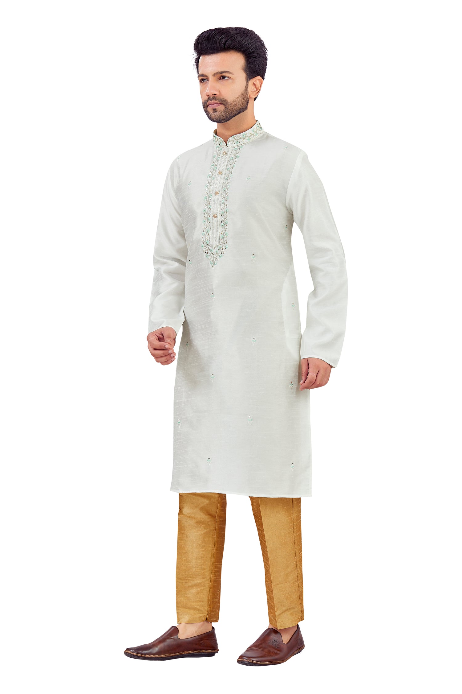 Mens Silk Kurta Set - Roop Darshan