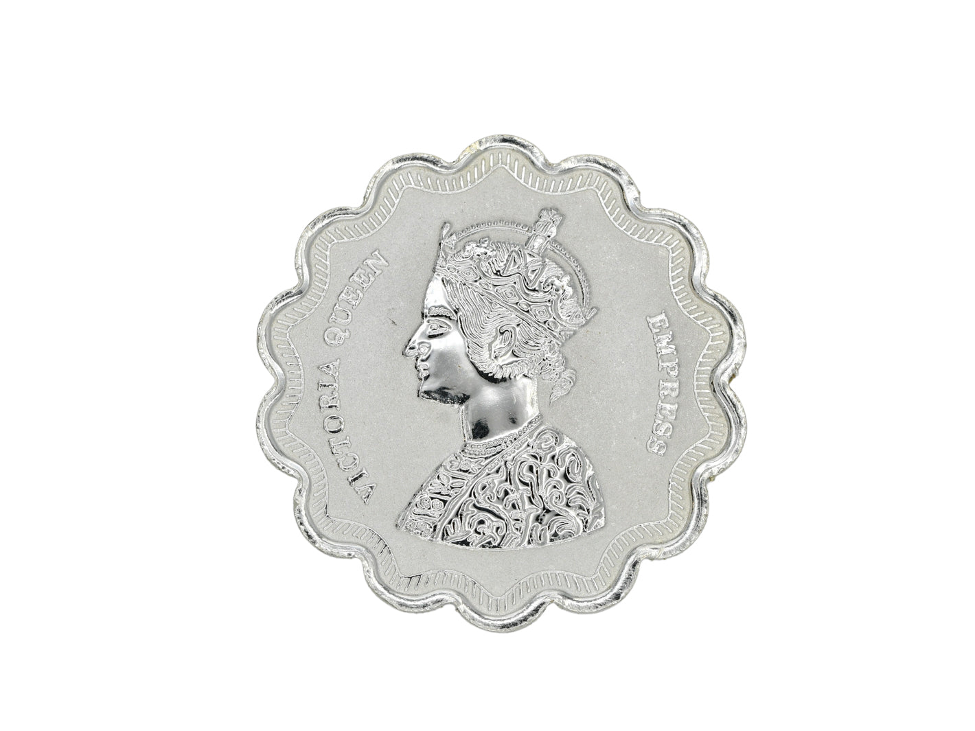 20 Grams Victoria Queen Empress Silver Coin - Roop Darshan