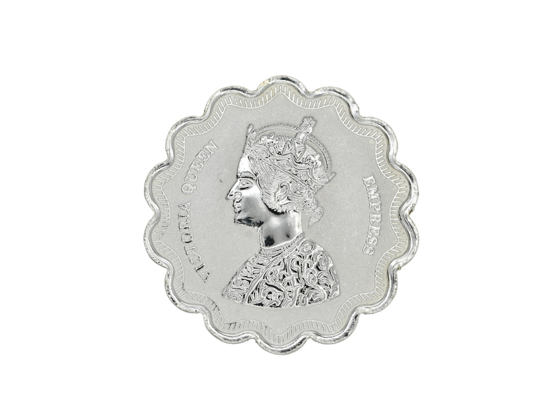 10 Grams Victoria Queen Empress Silver Coin - Roop Darshan