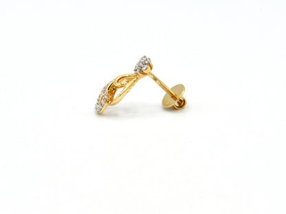 18ct Gold Diamond Stud Earrings - Roop Darshan