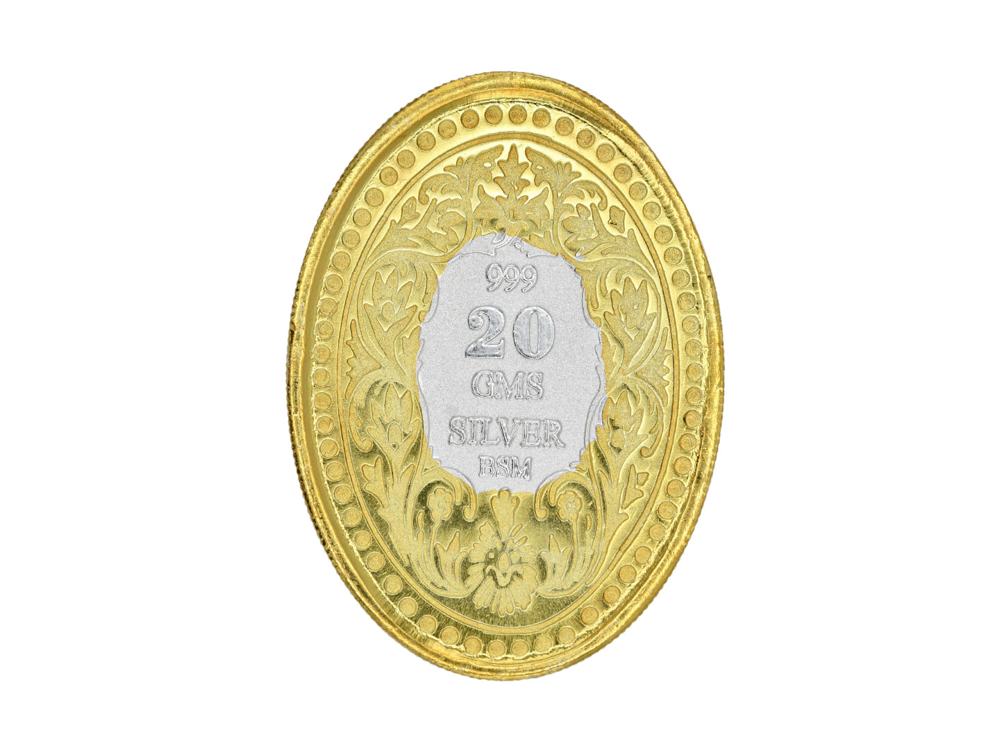 20 Grams Victoria Queen Gold Plated Silver Coin - Roop Darshan