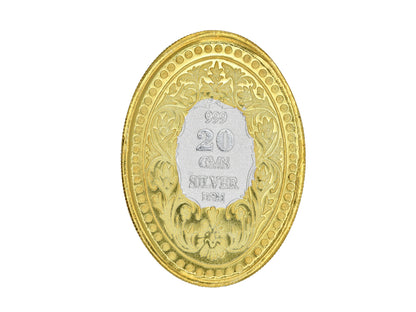 20 Grams Victoria Queen Gold Plated Silver Coin - Roop Darshan