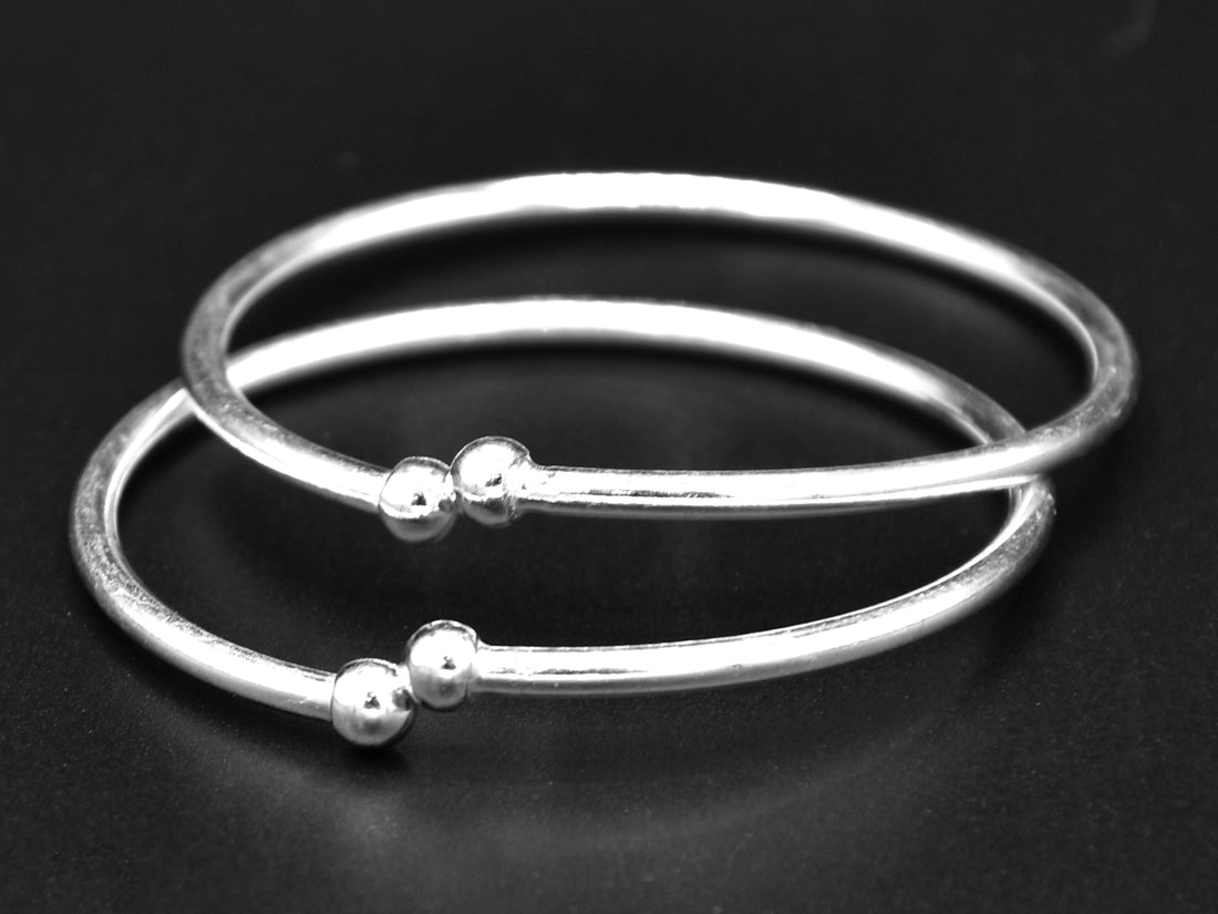 Silver Baby Bangle - Roop Darshan