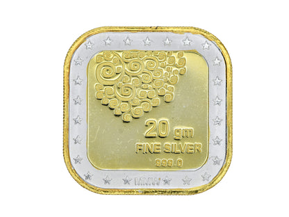 20 Grams Queen Elizabeth II Gold Plated Silver Coin - Roop Darshan