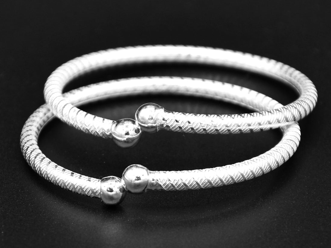 Silver Baby Bangle - Roop Darshan